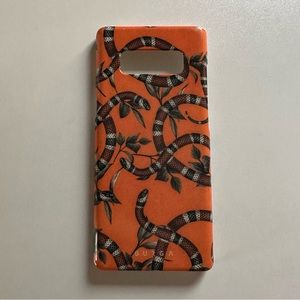 Samsung Galaxy Note 8 Burga hard shell case orange with black snakes